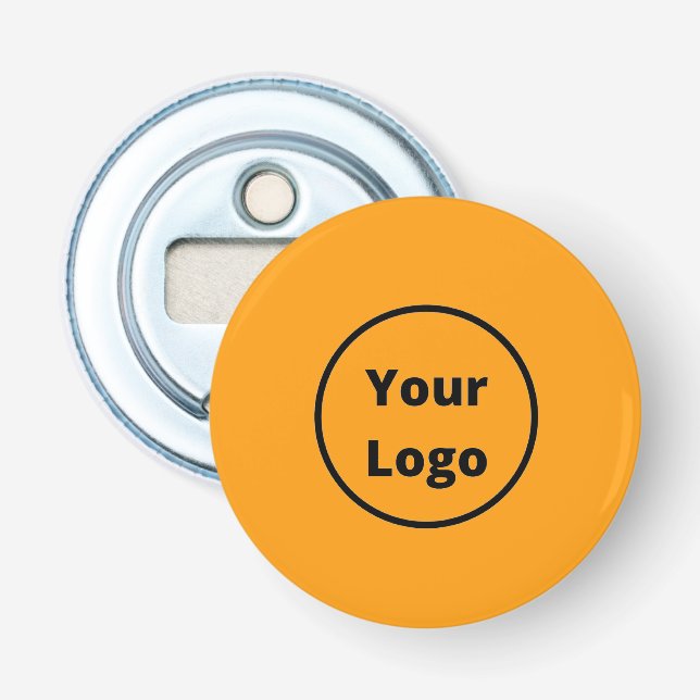 Add your logo orange bottle opener (Front)
