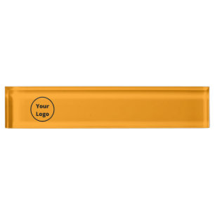 Add your logo orange nameplate