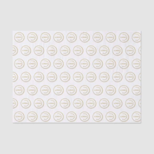 Add Your Logo  Pattern Professional on White Tissue Paper (Front)