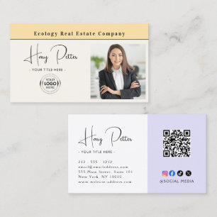 Add Your Logo & Photo Agent Business Card
