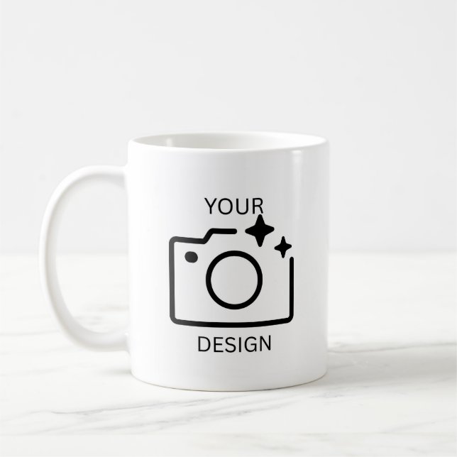Add your Logo Photo with Personalized Image  Coffee Mug (Left)