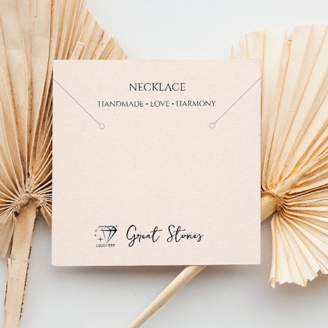 Add Your Logo Product Packaging Necklace Holder  Square Business Card (Add Your Logo Product Packaging Necklace Holder Square Business Card)