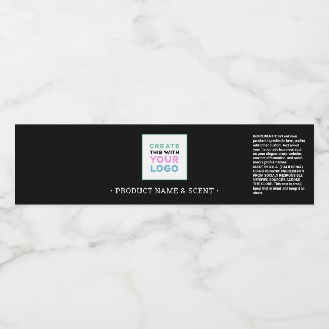 Add Your Logo Product Wrap Around Ingredient Label (Single Label)