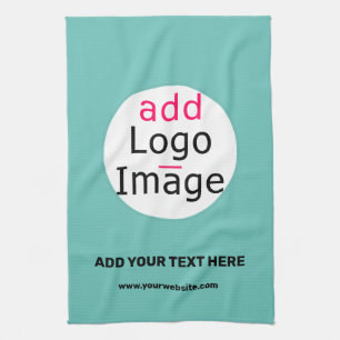 Add Your Logo Promo Customisable Fresh Mint Green Tea Towel