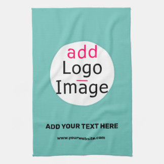 Add Your Logo Promo Customisable Fresh Mint Green Tea Towel