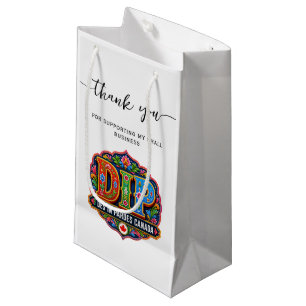 Add your logo qr code social handle small gift bag
