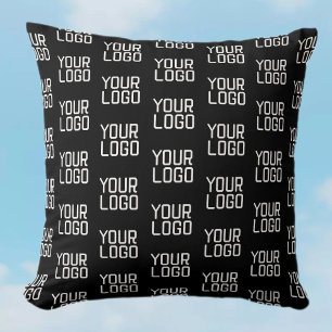 Add Your Logo Repeating Pattern Editable Template Cushion