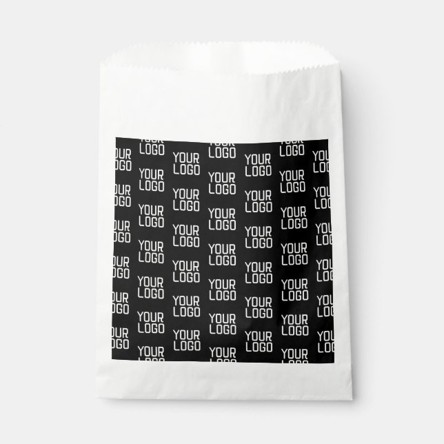 Add Your Logo Repeating Pattern Editable Template Favour Bag (Front)