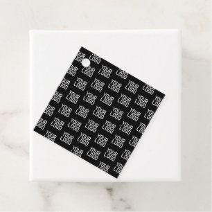 Add Your Logo Repeating Pattern Editable Template Favour Tags