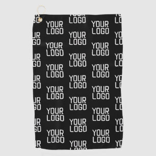 Add Your Logo Repeating Pattern Editable Template Golf Towel