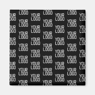 Add Your Logo Repeating Pattern Editable Template Magnet