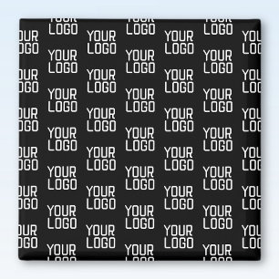 Add Your Logo Repeating Pattern Editable Template Magnet