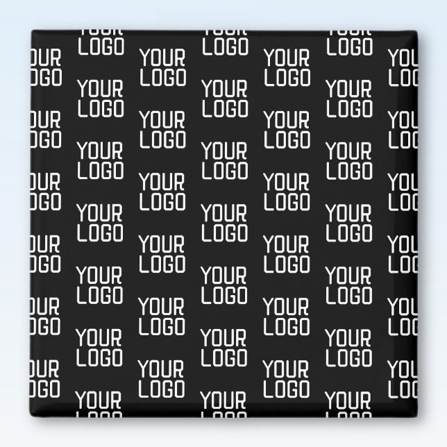 Add Your Logo Repeating Pattern Editable Template Magnet (Creator Uploaded)