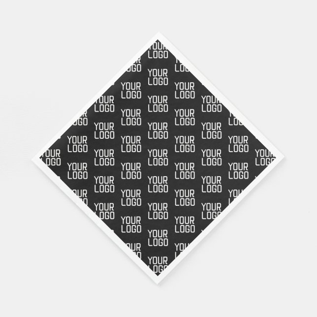 Add Your Logo Repeating Pattern Editable Template Napkin (Corner)
