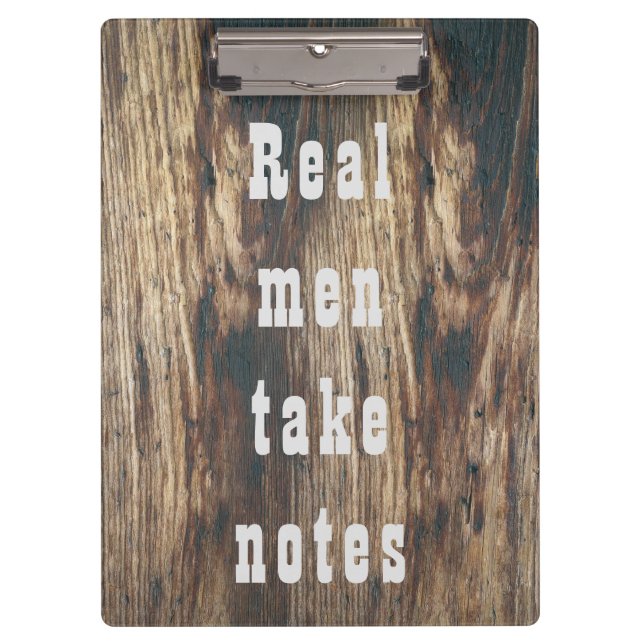 Add your logo rustic barn wood clipboard (Front)