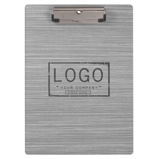 Add your logo rustic barn wood clipboard (Front)