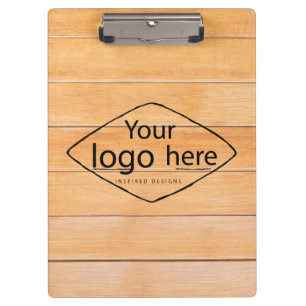 Add your logo rustic barn wood clipboard