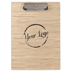 Add your logo rustic barn wood clipboard