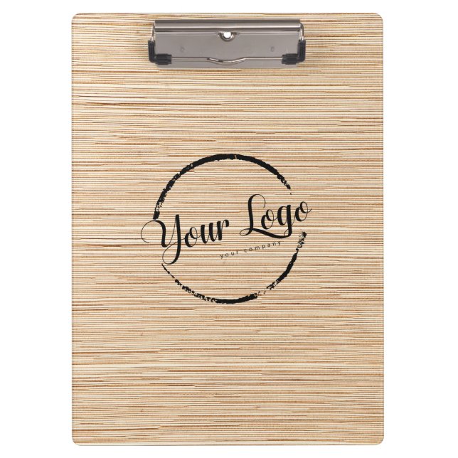 Add your logo rustic barn wood clipboard (Front)
