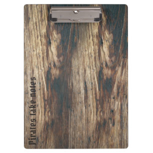 Add your logo rustic barn wood  clipboard