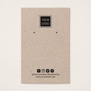 Add Your Logo Rustic Kraft Earring Display