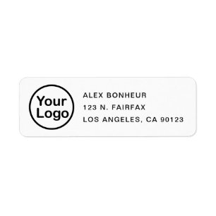 ADD YOUR LOGO Simple Black & White Return Address Return Address Label
