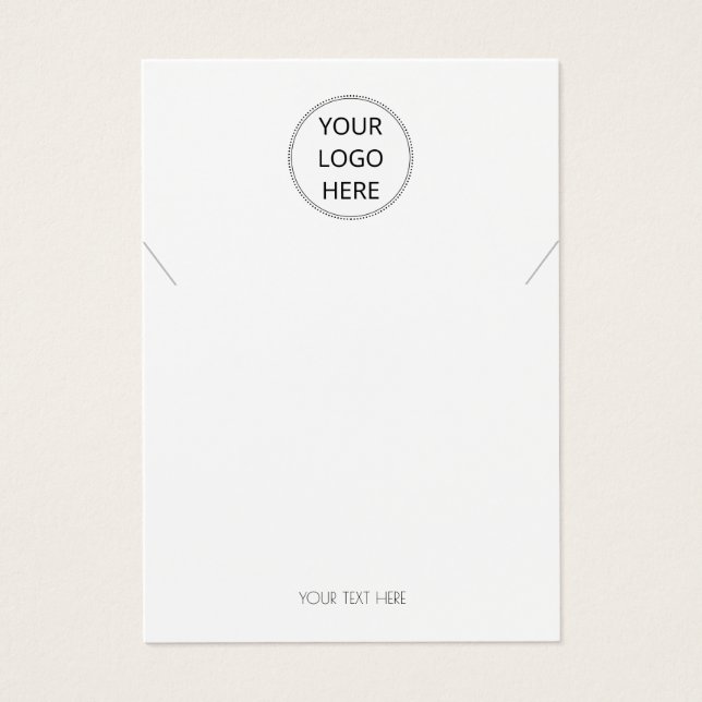 Add Your Logo Simple Necklace Jewelry Display Card (Front)