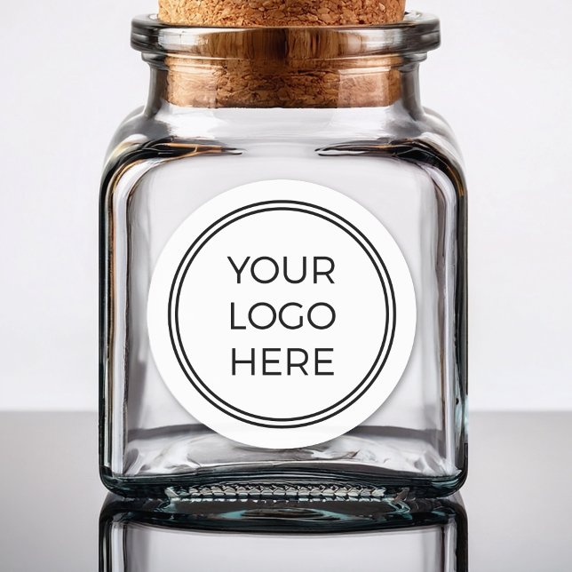 Add Your Logo Simple Round Label (The sticker is shown in 3 inches. Choose shape and size.)