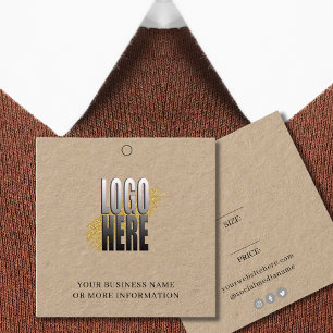 Add Your Logo Social Media Kraft Card Price Tag