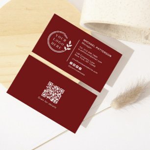 Add Your Logo Social Media QR Code Corporate Business Card