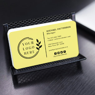 Add Your Logo Social Media QR Code Corporate Business Card
