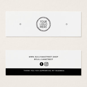 Add Your Logo Social Media Stud Earrings Holder