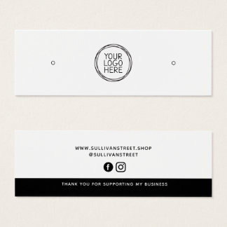 Add Your Logo Social Media Stud Earrings Holder