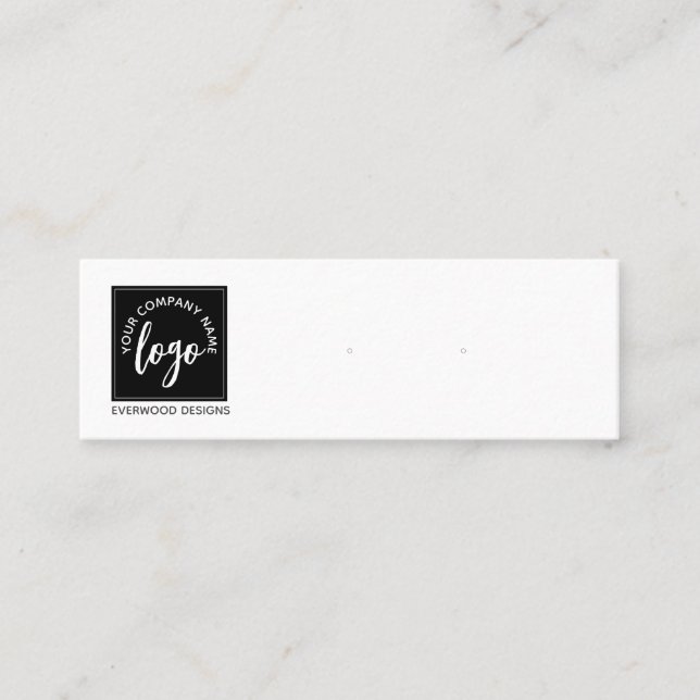 Add Your Logo Stud Earring Display Card (Front)