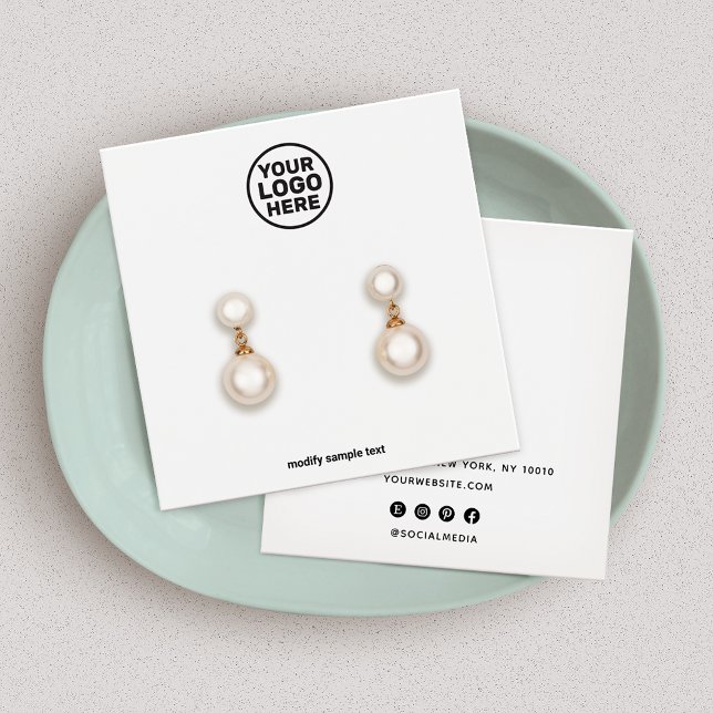 Add Your Logo Stud Earring Display Card (Creator Uploaded)