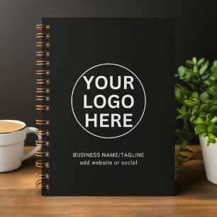 Add Your Logo & Text Here l Black & White Promo Notebook