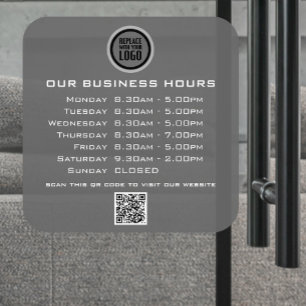 Add Your Logo Text QR Code Business Opening Hours