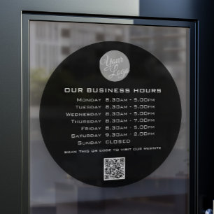  Add Your Logo Text QR Code Business Opening Hours