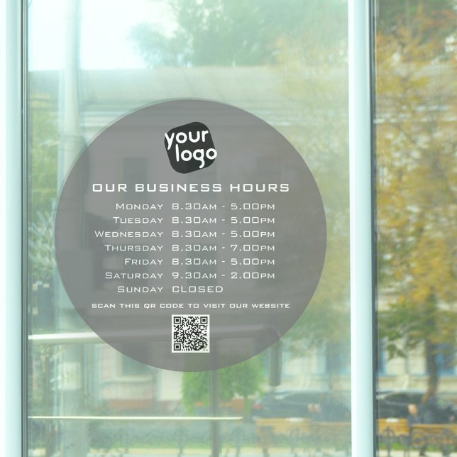  Add Your Logo Text QR Code Business Opening Hours (Creator Uploaded)