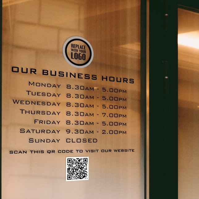  Add Your Logo Text QR Code Business Opening Hours (Creator Uploaded)