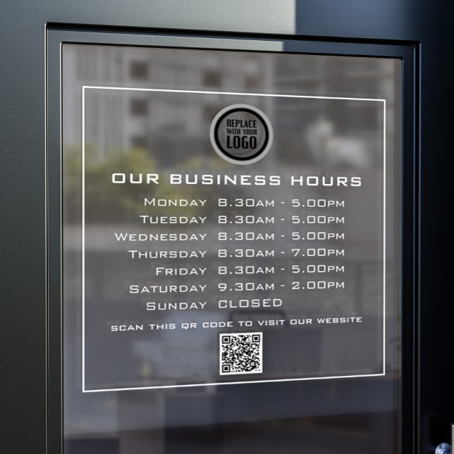  Add Your Logo Text QR Code Business Opening Hours (Creator Uploaded)