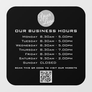  Add Your Logo Text QR Code Business Opening Hours