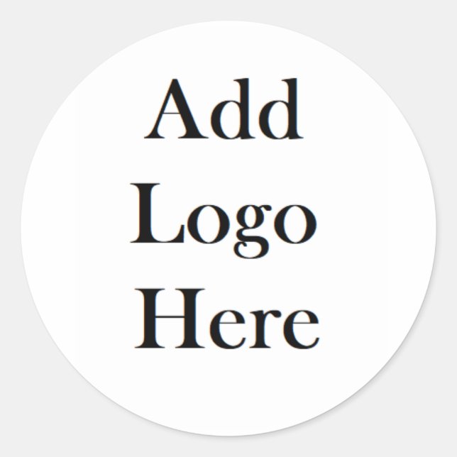 Add Your Logo to this Classic Round Sticker (Front)