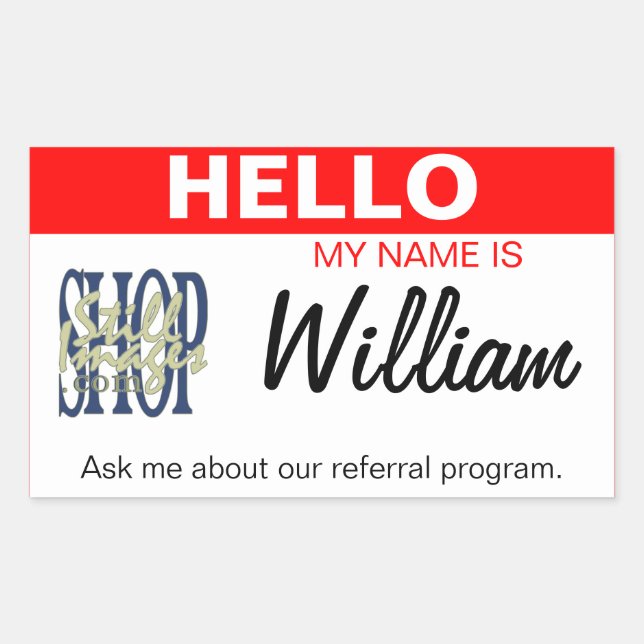 Add Your Logo to this Custom Name Tag (Front)