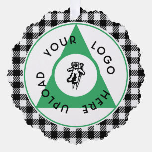 Add Your Logo Unique Holiday Tree Decoration Card