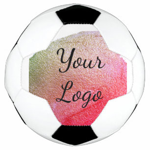 add your logo website pink green golden simple mi soccer ball