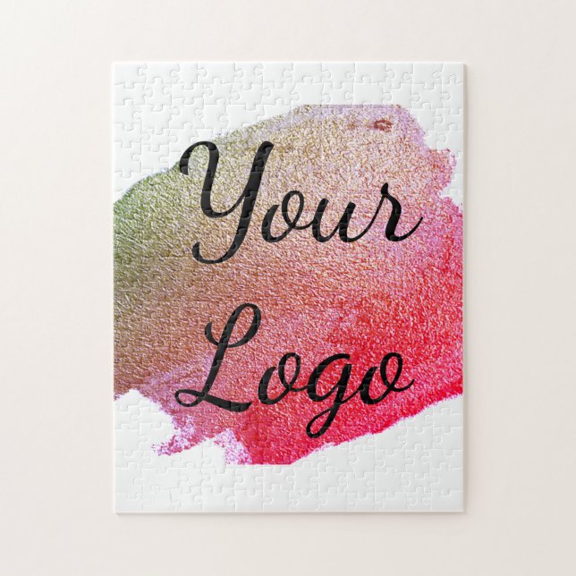 add your logo website pink green golden simple min jigsaw puzzle (Vertical)