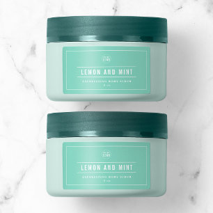 Add Your Logo White Border & Lines Editable Colour Label