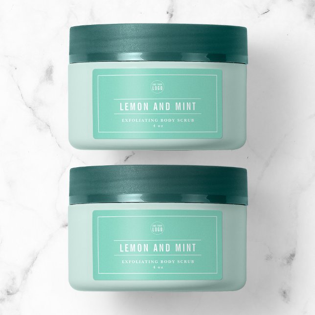 Add Your Logo White Border & Lines Editable Colour Label (Creator Uploaded)