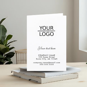 Add your Logo with Custom Text Company Thank You Card